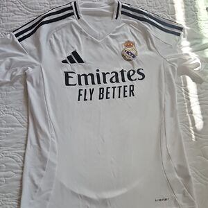 Adidas White and Black Real Madrid Jersey